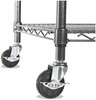 A Picture of product ALE-SW604818BA Alera® NSF Certified 4-Shelf Wire Shelving Kit with Casters 48w x 18d 72h, Black Anthracite