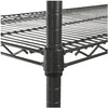 A Picture of product ALE-SW604818BA Alera® NSF Certified 4-Shelf Wire Shelving Kit with Casters 48w x 18d 72h, Black Anthracite