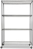 A Picture of product ALE-SW604818BA Alera® NSF Certified 4-Shelf Wire Shelving Kit with Casters 48w x 18d 72h, Black Anthracite
