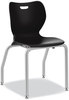 A Picture of product HON-SL4L18EONP HON® SmartLink Four-Leg Chair 19.5" x 19.63" 31", Onyx Seat, Base, 4/Carton