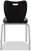 A Picture of product HON-SL4L18EONP HON® SmartLink Four-Leg Chair 19.5" x 19.63" 31", Onyx Seat, Base, 4/Carton