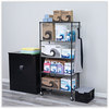 A Picture of product ALE-SW653618BA Alera® 5-Shelf Wire Shelving Kit with Casters & Shelf Liners and 36w x 18d 72h, Black Anthracite