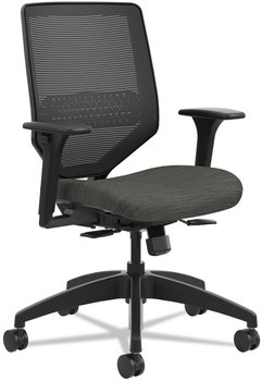 HON® Solve® Series Mesh Back Task Chair Supports Up to 300 lb, 16" 22" Seat Height, Ink Black Back/Base