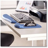 A Picture of product FEL-9287301 Fellowes® PlushTouch™ Wrist Rest with FoamFusion™ Technology Mouse Pad 7.25 x 9.37, Blue