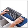 A Picture of product FEL-9287301 Fellowes® PlushTouch™ Wrist Rest with FoamFusion™ Technology Mouse Pad 7.25 x 9.37, Blue