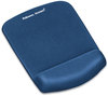 A Picture of product FEL-9287301 Fellowes® PlushTouch™ Wrist Rest with FoamFusion™ Technology Mouse Pad 7.25 x 9.37, Blue