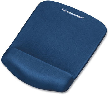Fellowes® PlushTouch™ Wrist Rest with FoamFusion™ Technology Mouse Pad 7.25 x 9.37, Blue