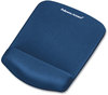A Picture of product FEL-9287301 Fellowes® PlushTouch™ Wrist Rest with FoamFusion™ Technology Mouse Pad 7.25 x 9.37, Blue