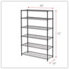 A Picture of product ALE-SW664818BA Alera® NSF Certified 6-Shelf Wire Shelving Kit 48w x 18d 72h, Black Anthracite