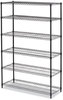 A Picture of product ALE-SW664818BA Alera® NSF Certified 6-Shelf Wire Shelving Kit 48w x 18d 72h, Black Anthracite