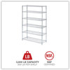 A Picture of product ALE-SW664818SR Alera® NSF Certified 6-Shelf Wire Shelving Kit 48w x 18d 72h, Silver