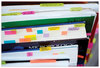 A Picture of product MMM-680HVBE Post-it® Flags in a Desk Grip Dispenser Page 1 x 1.75, Blue, 200/Dispenser