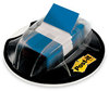 A Picture of product MMM-680HVBE Post-it® Flags in a Desk Grip Dispenser Page 1 x 1.75, Blue, 200/Dispenser