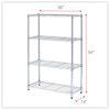 A Picture of product ALE-SW843614SR Alera® Light-Duty Residential Wire Shelving Kit Four-Shelf, 36w x 14d 54h, Silver