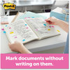 A Picture of product MMM-680HVYW Post-it® Flags in a Desk Grip Dispenser Page 1 x 1.75, Yellow, 200/Dispenser