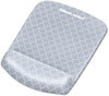 A Picture of product FEL-9549701 Fellowes® PlushTouch™ Wrist Rest with FoamFusion™ Technology Mouse Pad 7.25 x 9.37, Lattice Design