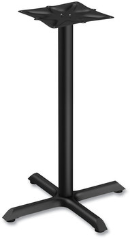 Alera® Hospitality Series Single-Column Bases 27.5" Diameter x 40.38"h, 300 lb Cap, Steel, Black