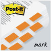 A Picture of product MMM-680OE2 Post-it® Flags Assorted Color 1" Flag Refills Standard Page in Dispenser, Orange, 50 Flags/Dispenser, 2 Dispensers/Pack