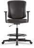 A Picture of product ALE-TE4619 Alera® Everyday Task Stool Bonded Leather Seat/Back, Supports Up to 275 lb, 20.9" 29.6" Seat Height, Black