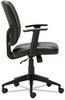 A Picture of product ALE-TE4819 Alera® Everyday Task Office Chair Bonded Leather Seat/Back, Supports Up to 275 lb, 17.6" 21.5" Seat Height, Black