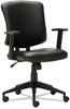 A Picture of product ALE-TE4819 Alera® Everyday Task Office Chair Bonded Leather Seat/Back, Supports Up to 275 lb, 17.6" 21.5" Seat Height, Black