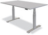 A Picture of product FEL-9649401 Fellowes® High-Pressure Laminate Desktop Levado Table Top, 48" x 24", Gray