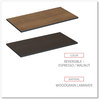 A Picture of product ALE-TT4824EW Alera® Reversible Laminate Table Top Rectangular, 47.63w x 23.63d, Espresso/Walnut