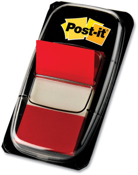 Post-it® Flags Assorted Color 1" Flag Refills Marking Page in Dispensers, Red, 50 Flags/Dispenser, 12 Dispensers/Pack