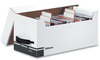 A Picture of product FEL-96503 Fellowes® Corrugated Media File Holds 35 Standard Cases, White/Black