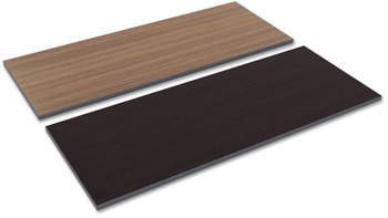 Alera® Reversible Laminate Table Top Rectangular, 59.38w x 23.63d, Espresso/Walnut