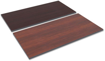 Alera® Reversible Laminate Table Top Rectangular, 59.38w x 29.5,Medium Cherry/Mahogany