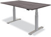 A Picture of product FEL-9682001 Fellowes® Cambio™ Height Adjustable Desk Base 72" x 30" 24.75" to 50.25", Silver