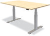 A Picture of product FEL-9682001 Fellowes® Cambio™ Height Adjustable Desk Base 72" x 30" 24.75" to 50.25", Silver