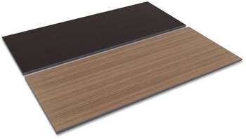 Alera® Reversible Laminate Table Top Rectangular, 71.5w x 29.5d, Espresso/Walnut