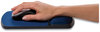 A Picture of product FEL-98741 Fellowes® Gel Wrist Supports Mouse Pad with Rest, 6.25 x 10.12, Black/Sapphire