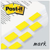 A Picture of product MMM-680YW2 Post-it® Flags Assorted Color 1" Flag Refills Standard Page in Dispenser, Yellow, 50 Flags/Dispenser, 2 Dispensers/Pack