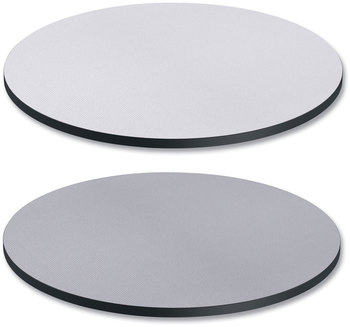 Alera® Reversible Laminate Table Top Round, 35.5" Diameter, White/Gray