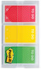 A Picture of product MMM-682TODO Post-it® Flags Arrow Message 1" Prioritization Page "TO DO", Red/Yellow/Green, 20 Flags/Dispenser, 3 Dispensers/Pack