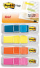 A Picture of product MMM-6834ABX Post-it® Flags Highlighting Page 4 Bright Colors, 0.5 x 1.75, 35/Color, Dispensers/Pack