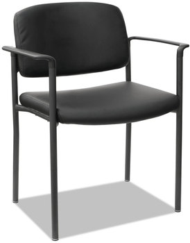 Alera® Sorrento Series Ultra-Cushioned Stacking Guest Chair 25.59" x 24.01" 33.85", Black, 2/Carton