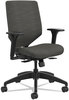 A Picture of product HON-SVU1ACLC10TK HON® Solve® Series Upholstered Back Task Chair Supports Up to 300 lb, 17" 22" Seat Height, Ink Seat/Back, Black Base