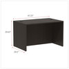 A Picture of product ALE-VA214830ES Alera® Valencia™ Series Straight Front Desk Shell 47.25" x 29.5" 29.63", Espresso