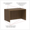 A Picture of product ALE-VA214830WA Alera® Valencia™ Series Straight Front Desk Shell 47.25" x 29.5" 29.63", Modern Walnut