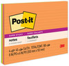 A Picture of product MMM-6845SSPL Post-it® Notes Super Sticky Meeting in Energy Boost Colors Collection Note Ruled, 8" x 6", 45 Sheets/Pad, 4 Pads/Pack