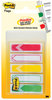 A Picture of product MMM-684ARRRYG Post-it® Flags Arrow 1/2" & 1" 0.5" Prioritization Page Red/Yellow/Green, 100/Pack