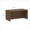 A Picture of product ALE-VA216030WA Alera® Valencia™ Series Straight Front Desk Shell 59.13" x 29.5" 29.63", Modern Walnut