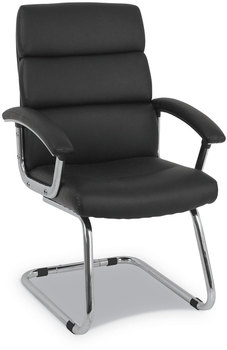 HON® Traction™ Guest Chair 20.1" x 27.2" 39.3", Black Seat, Back, Chrome Base