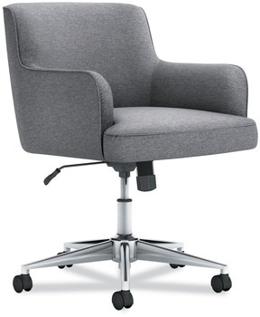 HON® Matter™ Multipurpose Chair 23" x 24.8" 34", Light Gray Seat, Back, Chrome Base, Ships in 7-10 Business Days