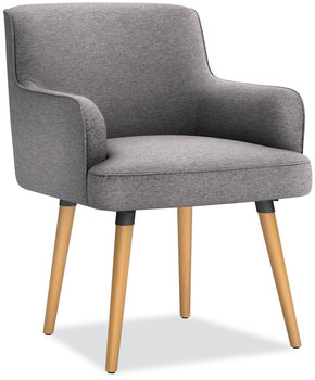 HON® Matter™ Multipurpose Chair 23" x 24.8" 34", Light Gray Seat/Back, Natural Wood Base, Ships in 7-10 Business Days