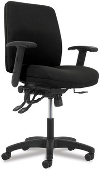 HON® Network™ Mid-Back Task Chair Supports Up to 250 lb, 18.3" 22.8" Seat Height, Black